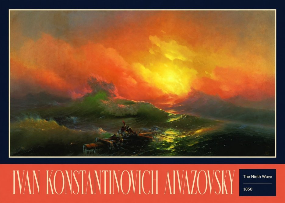 Ivan Konstantinovich Aivazovsky The Ninth Wave I No3 - Plakát