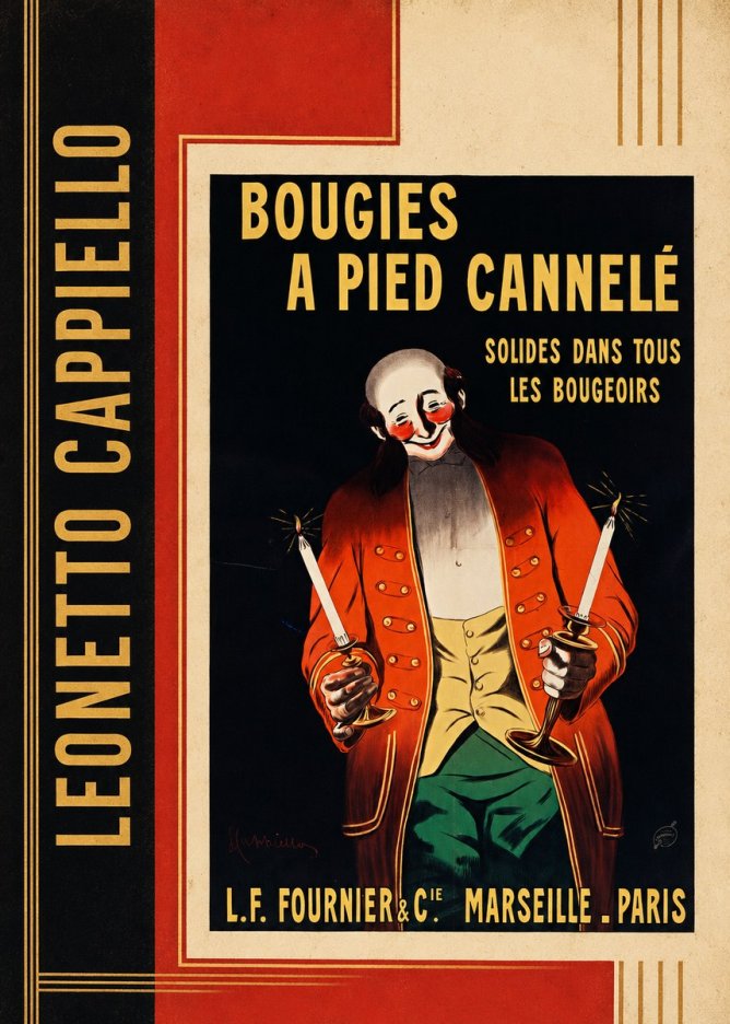 Leonetto Cappiello Bougies a Pied Cannelé No2 - Plakát