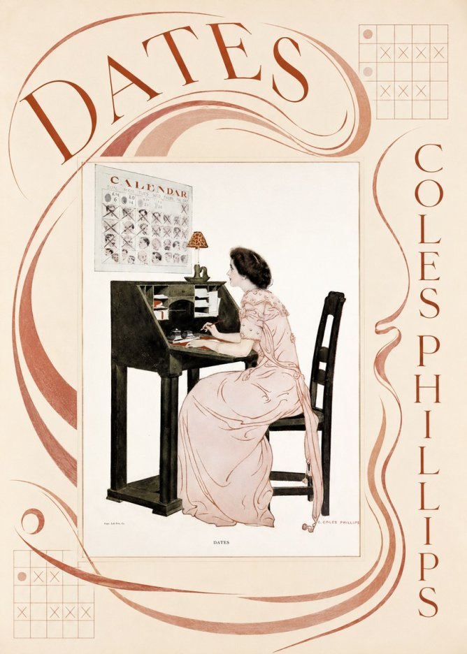 Coles Phillips Dates No6 - Plakát