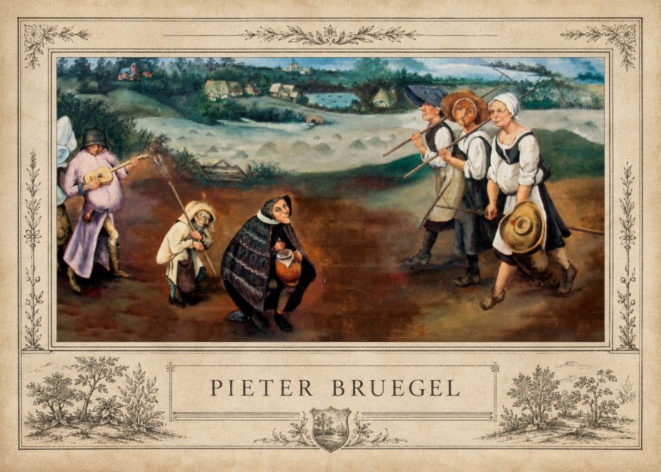Pieter Bruegel Flemish Peasant Scene No4 - Plakát