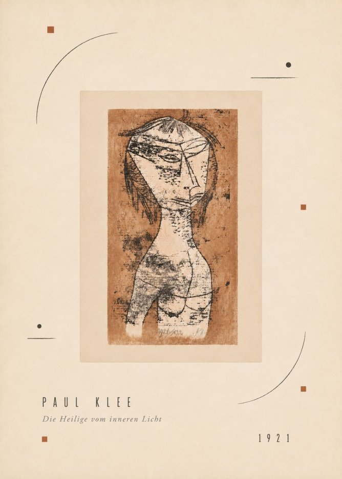 Paul Klee Die Heilige Vom Inneren Licht I No3 - Plakát