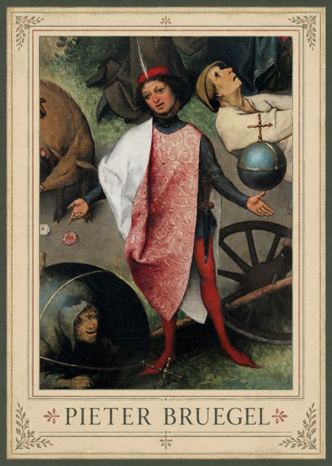 Pieter Bruegel Netherlandish Proverbs II No1 - Plakát
