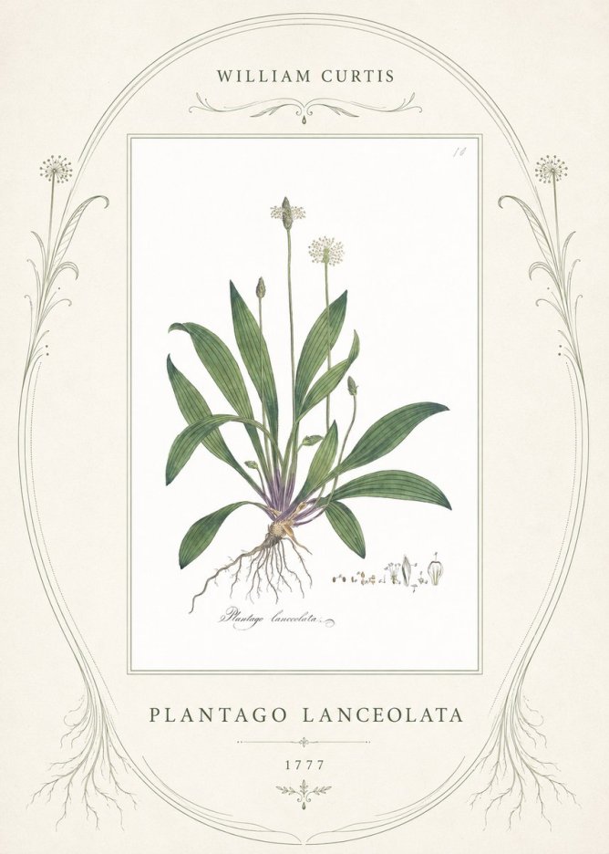 William Curtis Plantago Lanceolata I No4 - Plakát