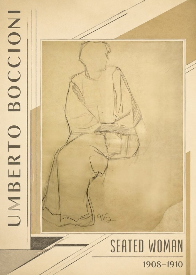Umberto Boccioni Seated Woman No2 - Plakát