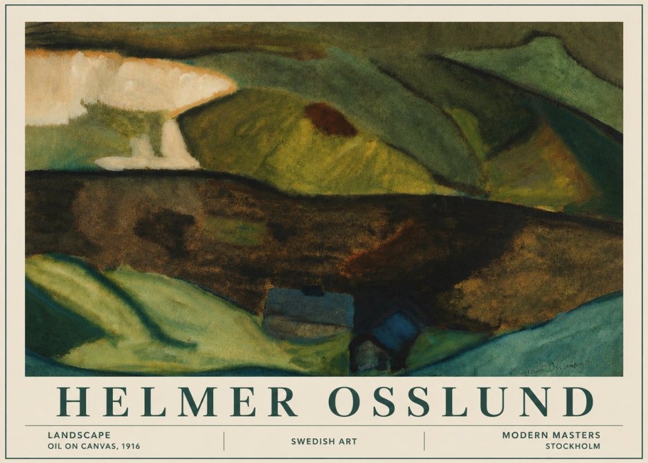 Helmer Osslund Landscape No6 - Plakát