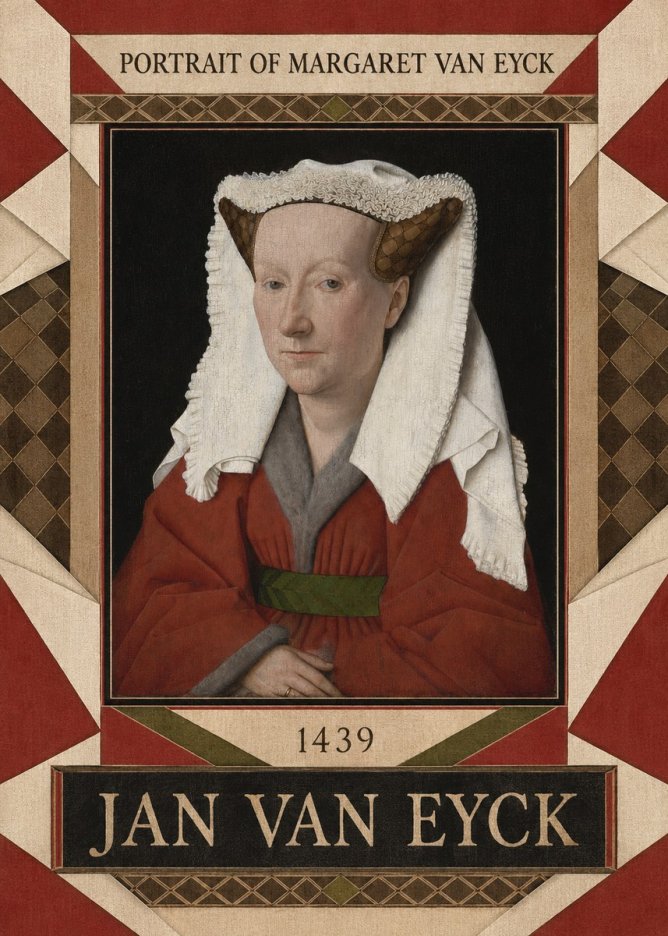 Jan van Eyck Portrait of Margaret Van Eyck I No4 - Plakát