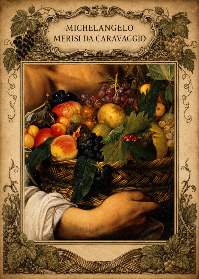 Michelangelo Merisi da Caravaggio Basket of Fruit No4 - Plakát