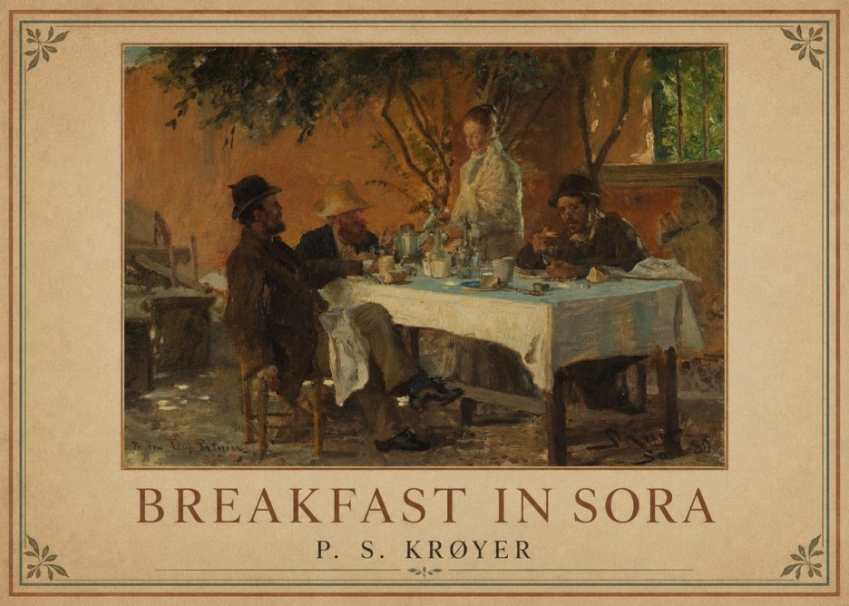 P.S. Krøyer Breakfast in Sora No1 - Plakát