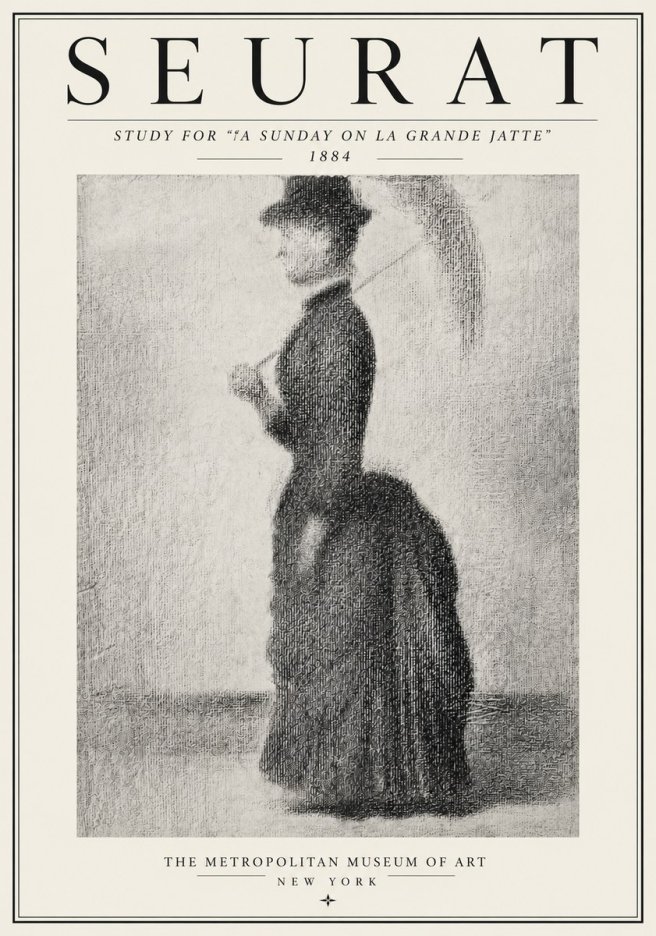 Seurat Study for "a Sunday on La Grande Jatte" No4 - Plakát