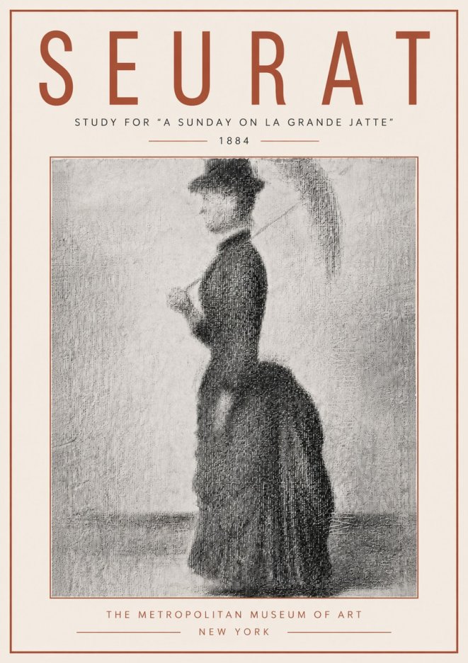 Seurat Study for "a Sunday on La Grande Jatte" No6 - Plakát