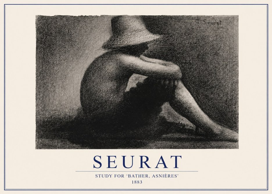 Seurat Study for 'Bather, Asnières' No2 - Plakát