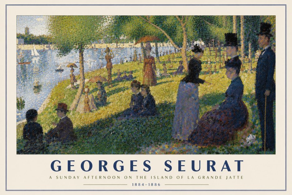 Seurat A Sunday Afternoon on the Island of La Grande Jatte I No5 - Plakát