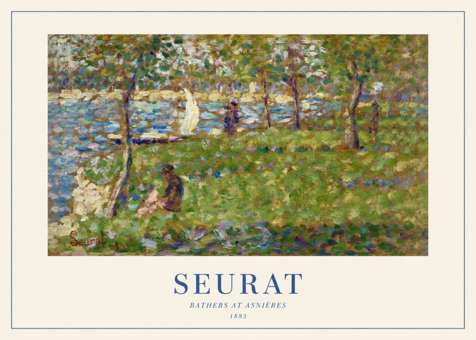 Seurat Bathers at Asnières I No1 - Plakát