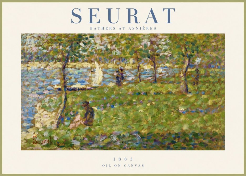 Seurat Bathers at Asnières I No3 - Plakát