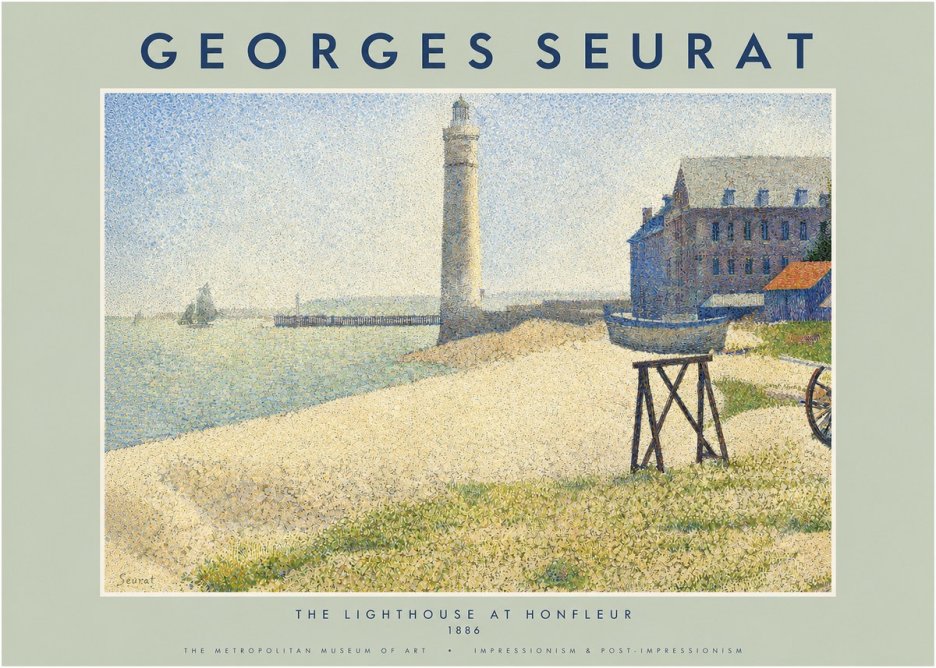 Seurat The Lighthouse at Honfleur No2 - Plakát