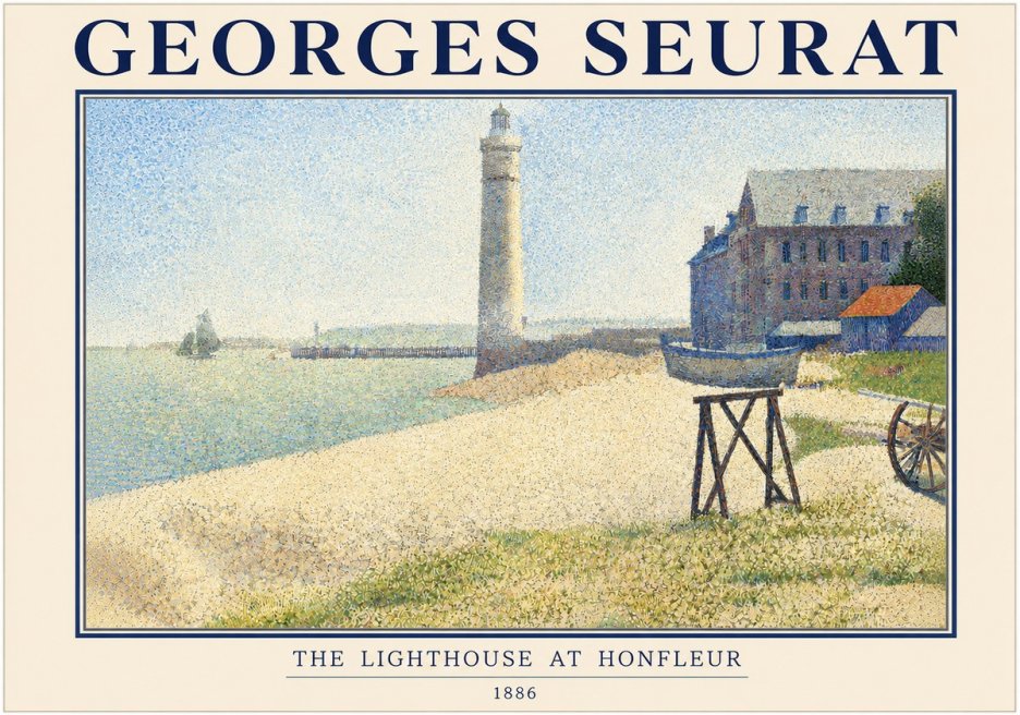 Seurat The Lighthouse at Honfleur No3 - Plakát