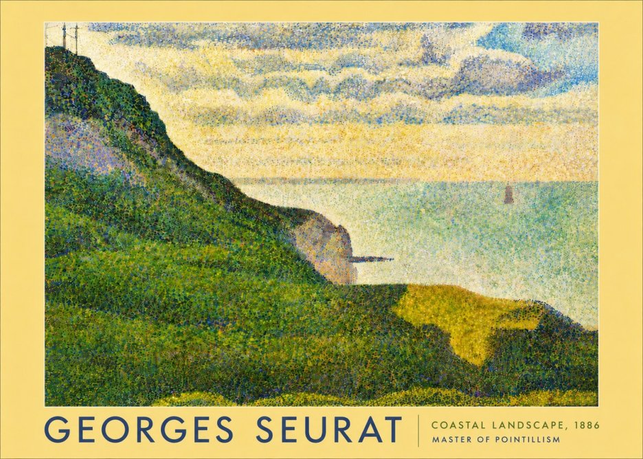 Seurat Coastal Landscape, 1886 No5 - Plakát
