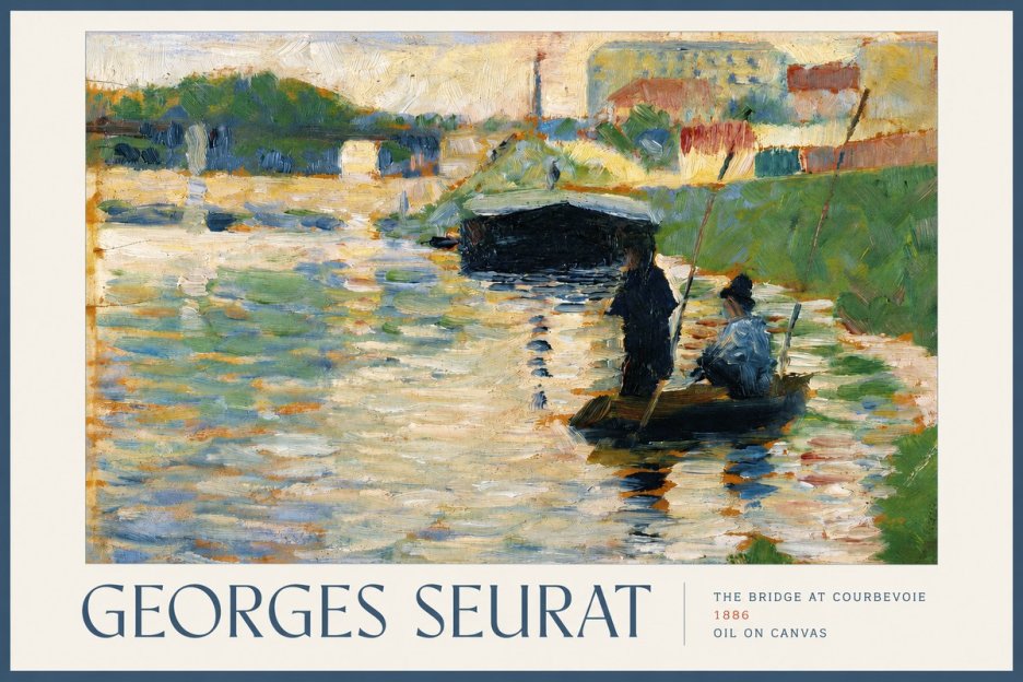 Seurat The Bridge at Courbevoie No2 - Plakát