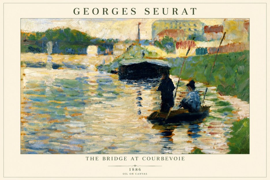 Seurat The Bridge at Courbevoie No3 - Plakát