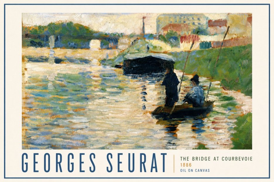 Seurat The Bridge at Courbevoie No4 - Plakát