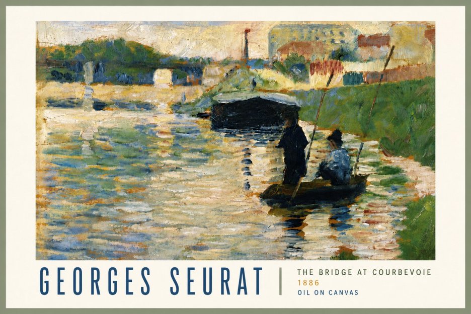 Seurat The Bridge at Courbevoie No5 - Plakát