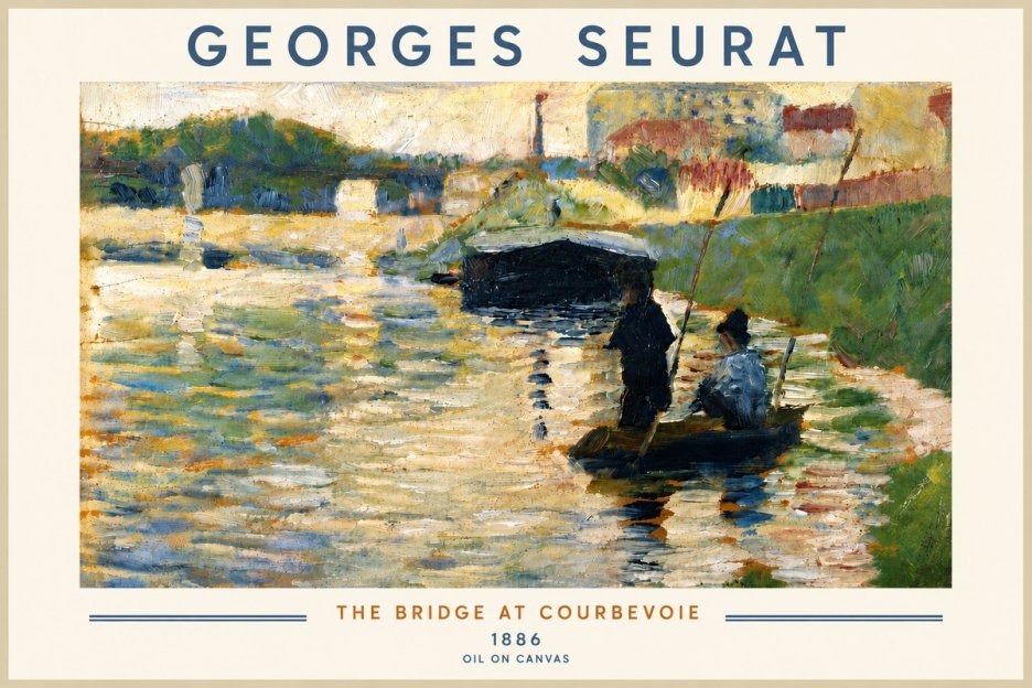 Seurat The Bridge at Courbevoie No6 - Plakát