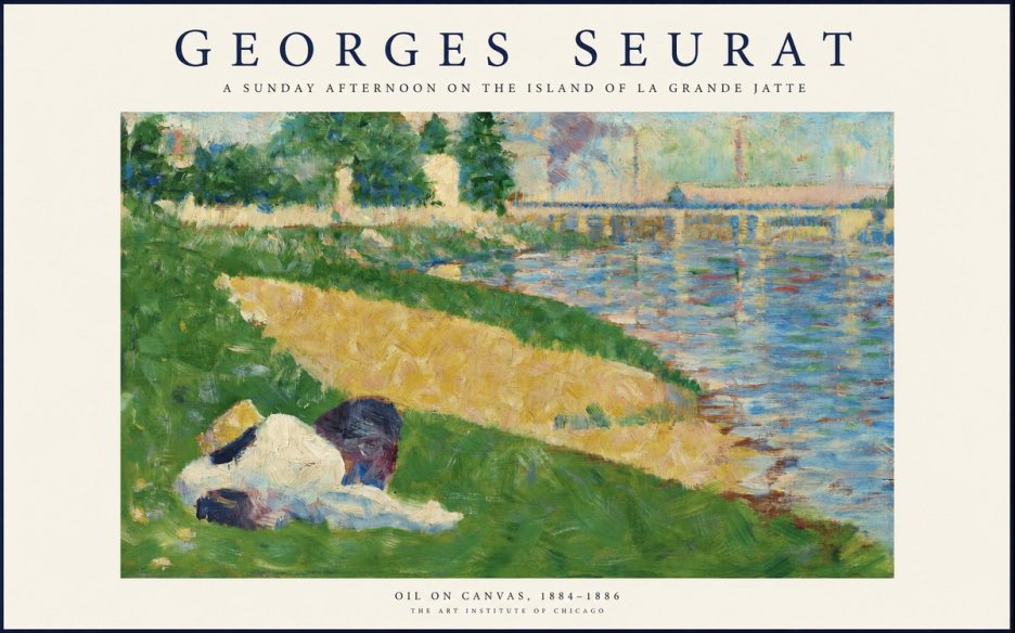 Seurat A Sunday Afternoon on the Island of La Grande Jatte II No1 - Plakát