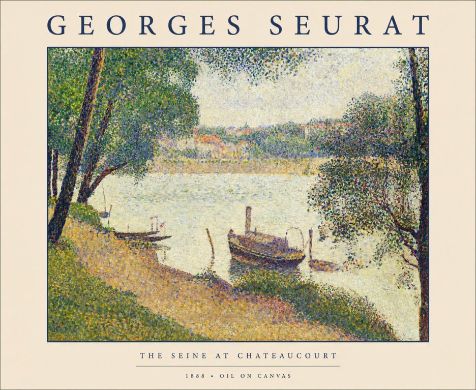 Seurat The Seine at Chateaucourt No1 - Plakát