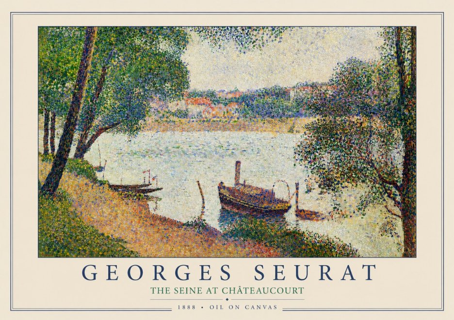 Seurat The Seine at Chateaucourt No3 - Plakát
