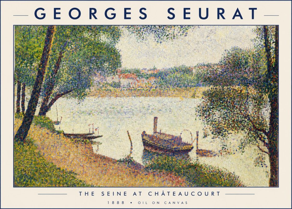 Seurat The Seine at Chateaucourt No5 - Plakát