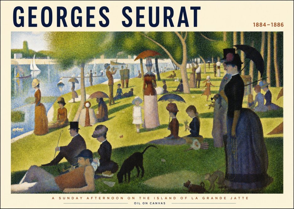 Seurat A Sunday Afternoon on the Island of La Grande Jatte III No3 - Plakát