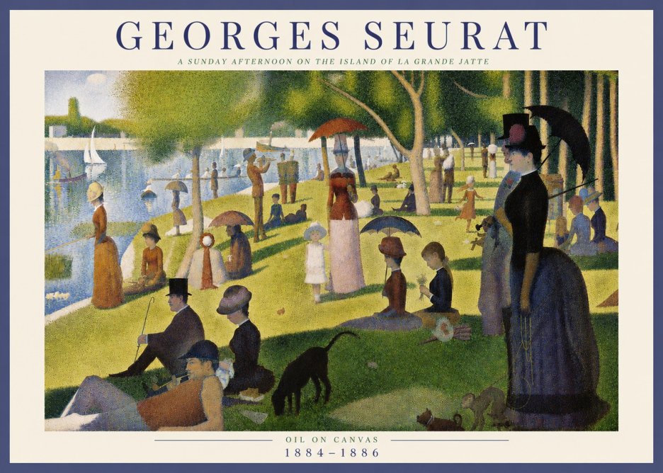 Seurat A Sunday Afternoon on the Island of La Grande Jatte III No4 - Plakát
