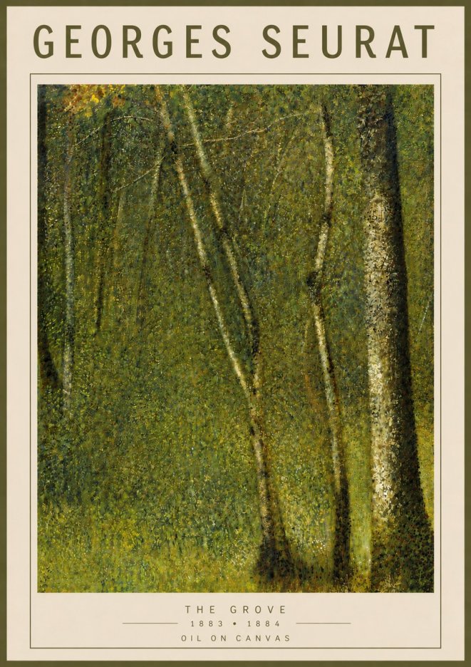 Seurat The Grove No4 - Plakát