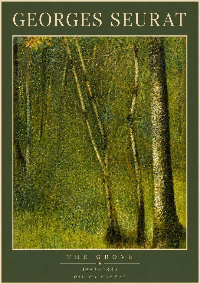 Seurat The Grove No6 - Plakát