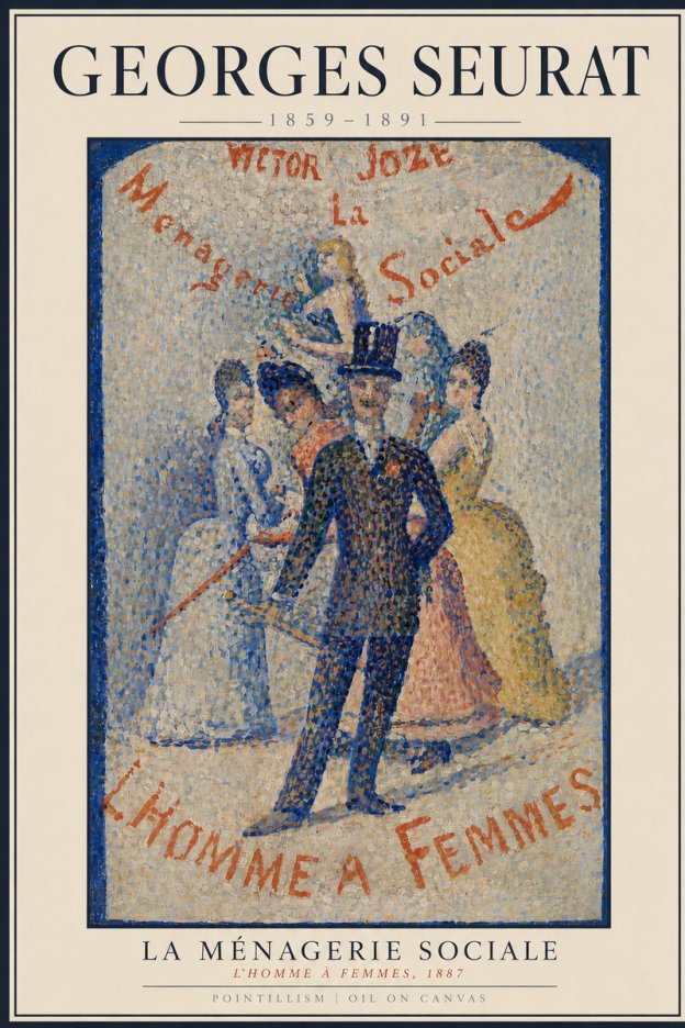 Seurat L'homme À Femmes No3 - Plakát