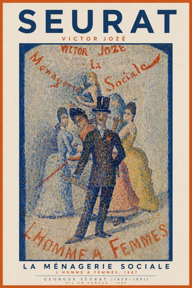 Seurat L'homme À Femmes No4 - Plakát