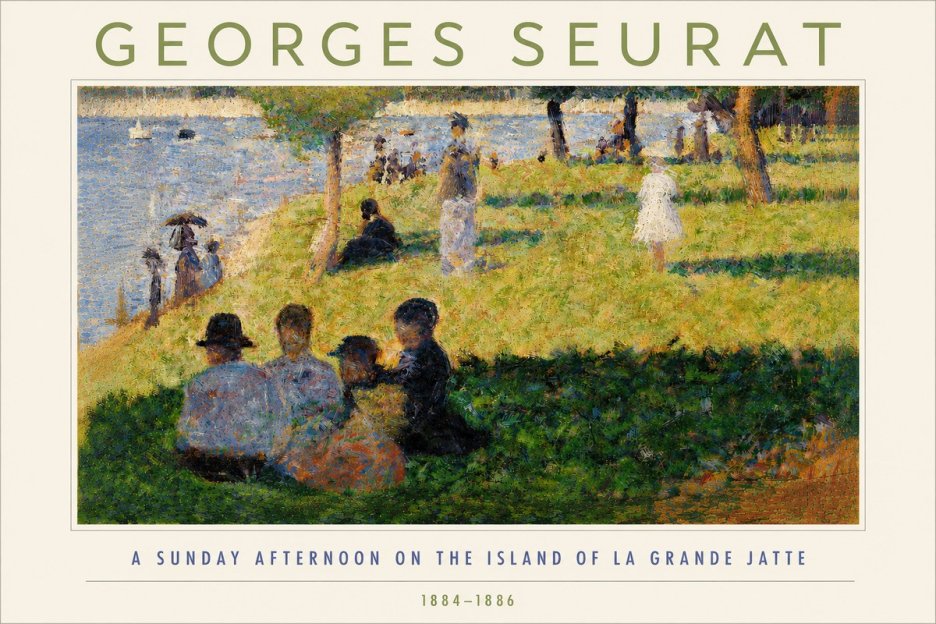 Seurat A Sunday Afternoon on the Island of La Grande Jatte IV No4 - Plakát
