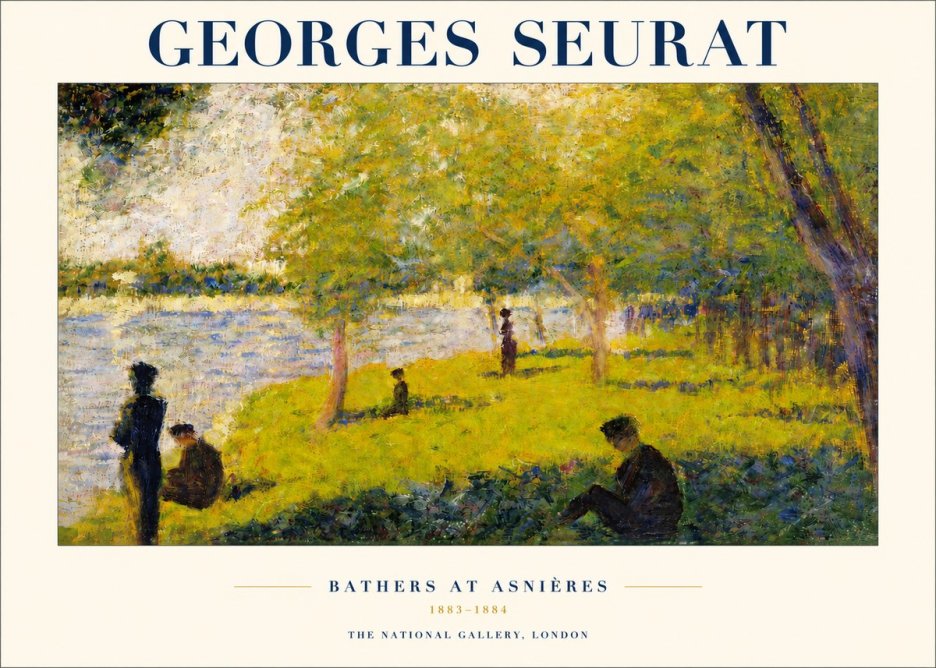Seurat Bathers at Asnières IV No3 - Plakát