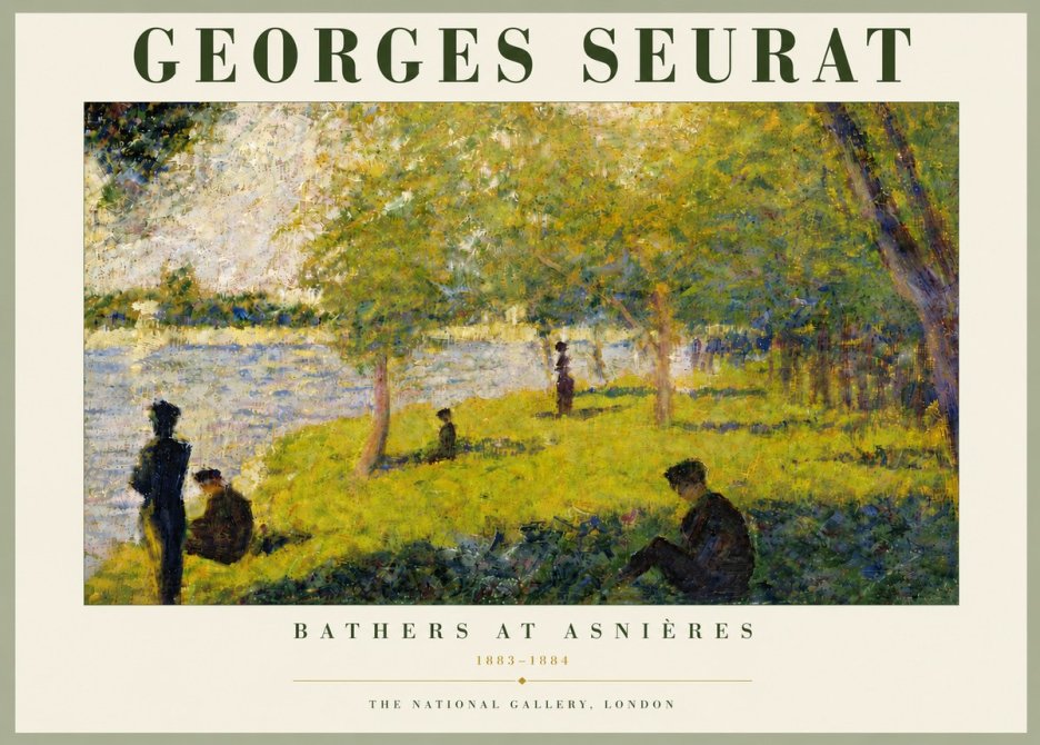 Seurat Bathers at Asnières IV No6 - Plakát