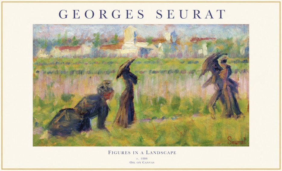 Seurat Figures in a Landscape No1 - Plakát