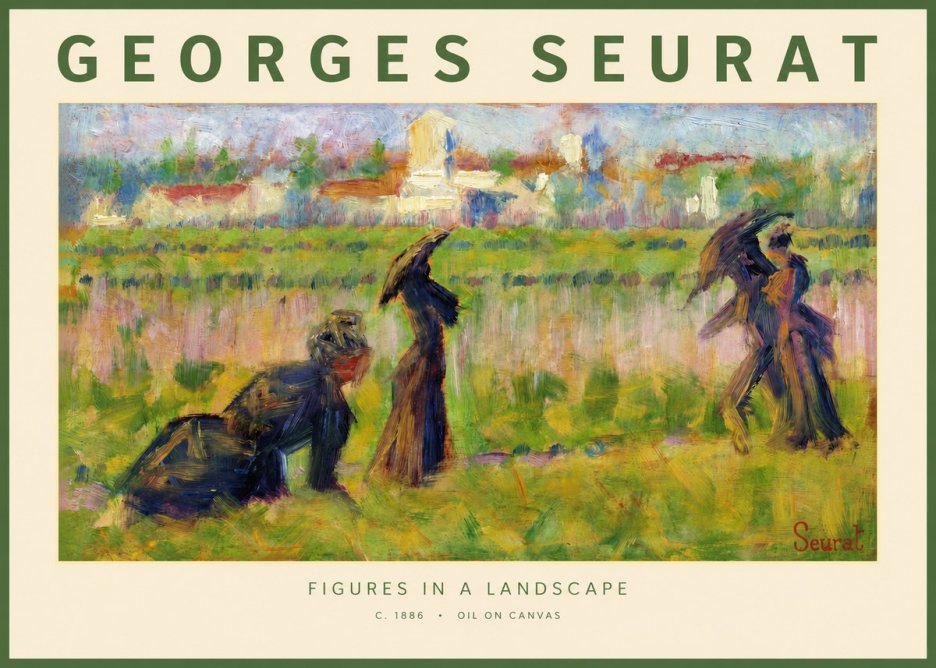 Seurat Figures in a Landscape No2 - Plakát