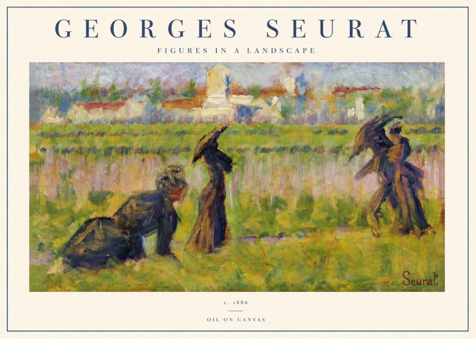 Seurat Figures in a Landscape No3 - Plakát