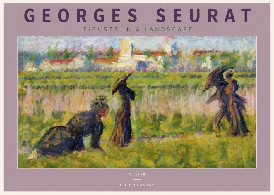 Seurat Figures in a Landscape No4 - Plakát
