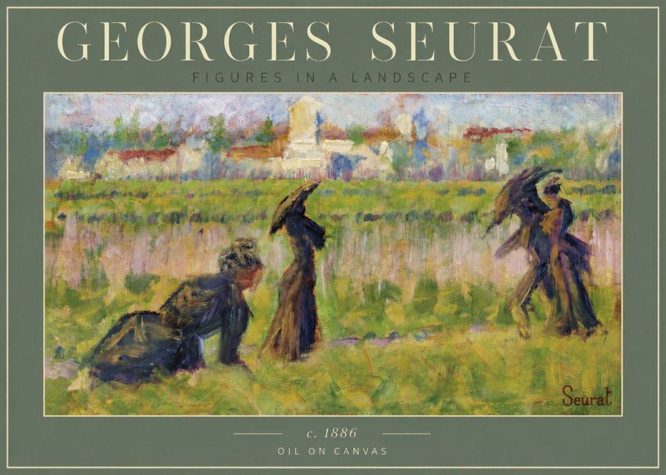 Seurat Figures in a Landscape No6 - Plakát