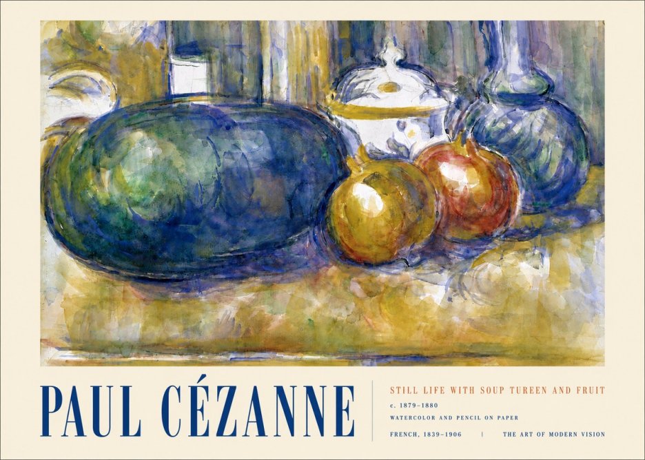 Paul Cézanne Still Life with Apples and Vessels No4 - Plakát