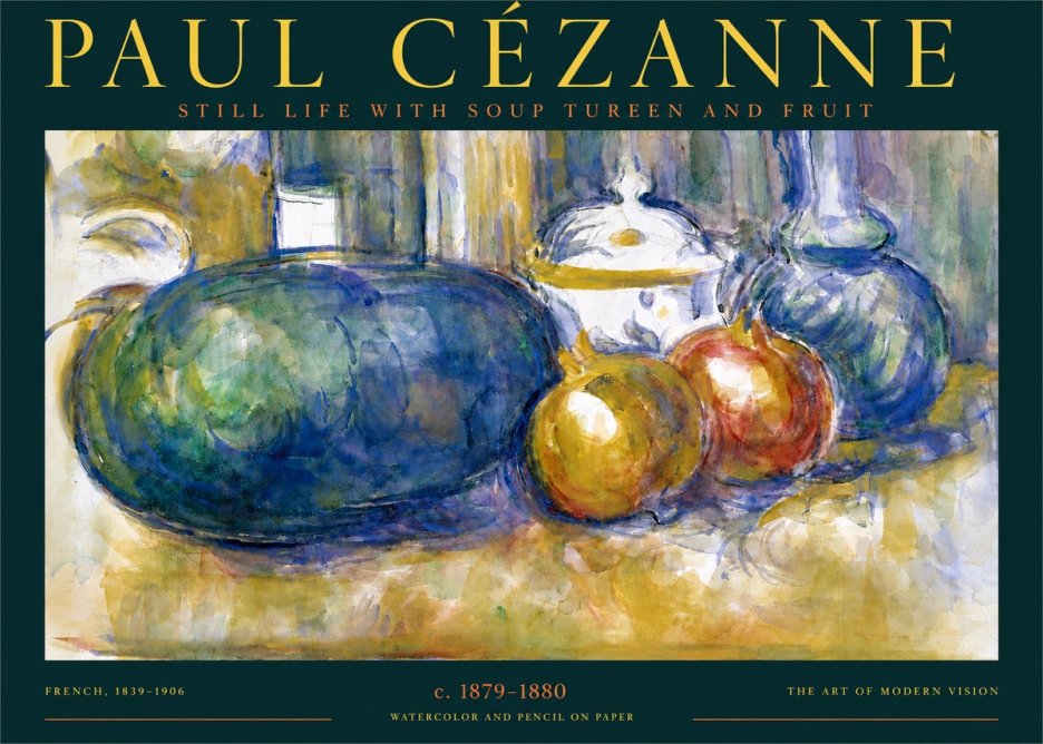 Paul Cézanne Still Life with Apples and Vessels No5 - Plakát