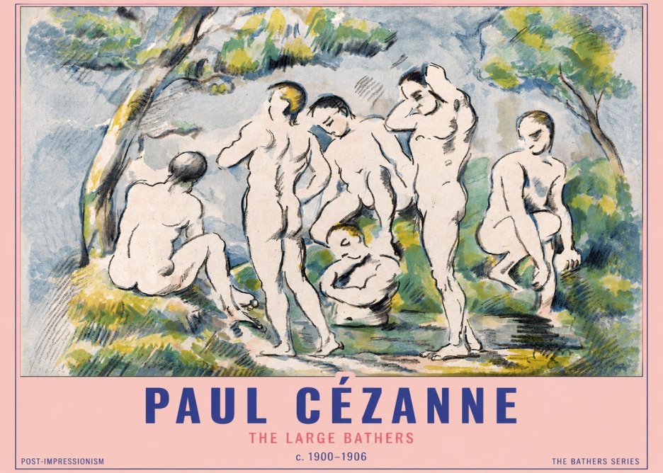 Paul Cézanne The Large Bathers I No3 - Plakát