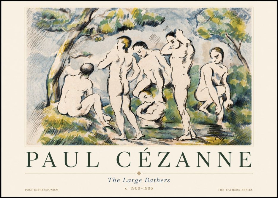 Paul Cézanne The Large Bathers I No5 - Plakát