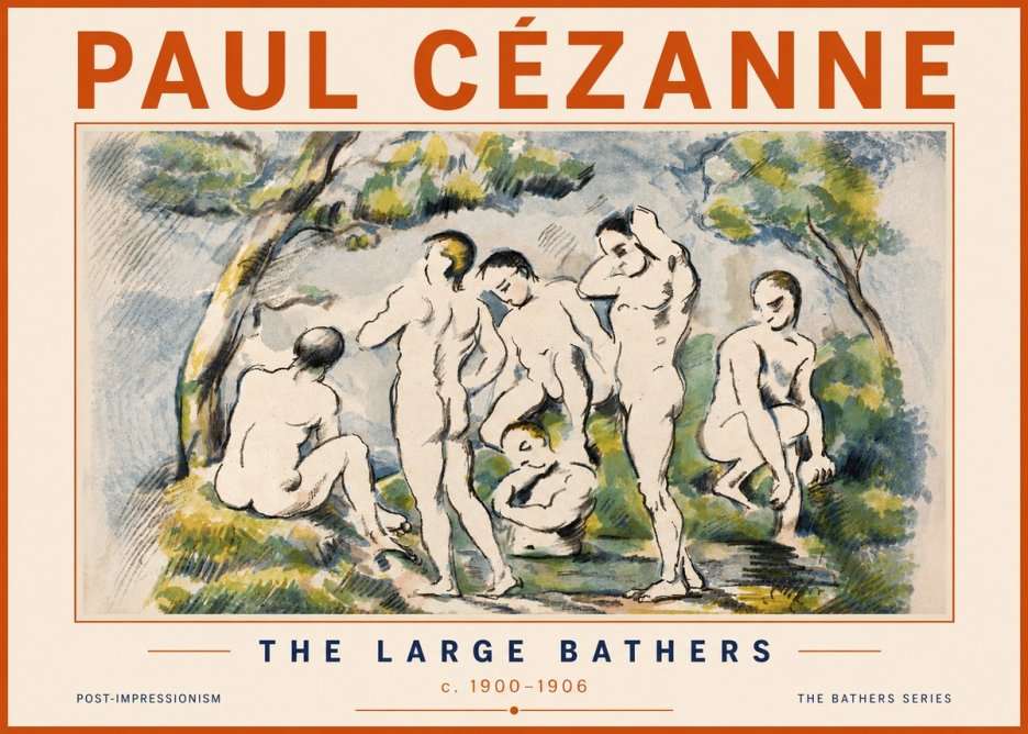 Paul Cézanne The Large Bathers I No6 - Plakát