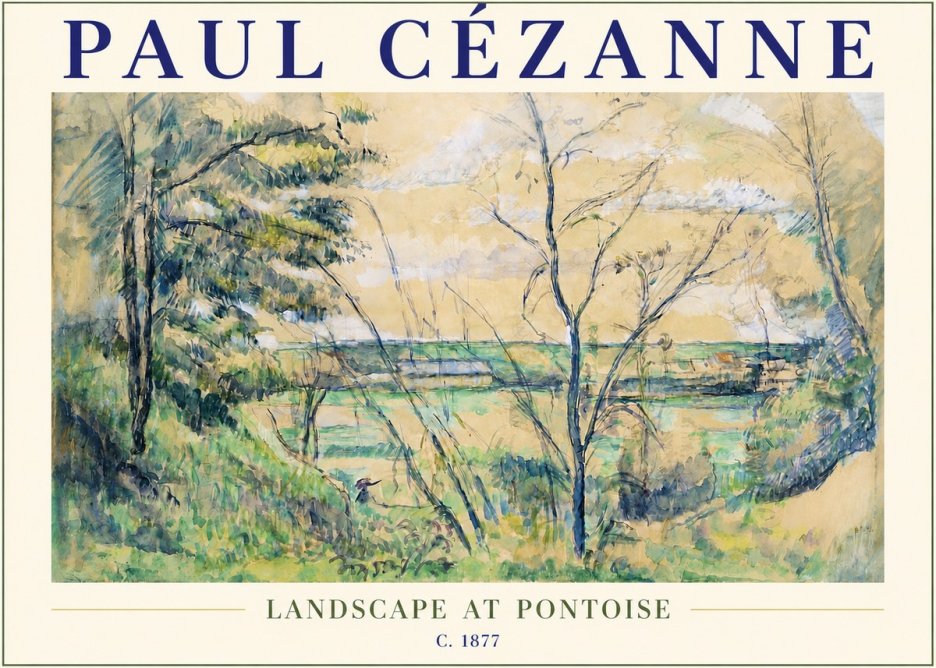 Paul Cézanne View of the Oise at Pontoise I No6 - Plakát